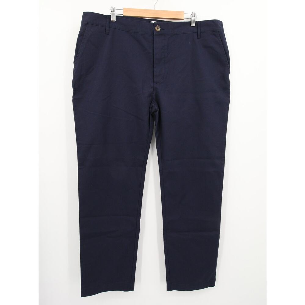 American Apparel Mens Pants Navy Blue Cotton Casual Chino Straight Leg 36x32